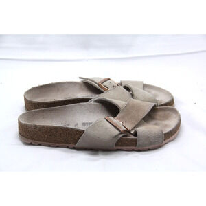Birkenstock Siena Sandals Womens 6-6.5 EU 37 Narrow Buckle Metallic Rose Suede